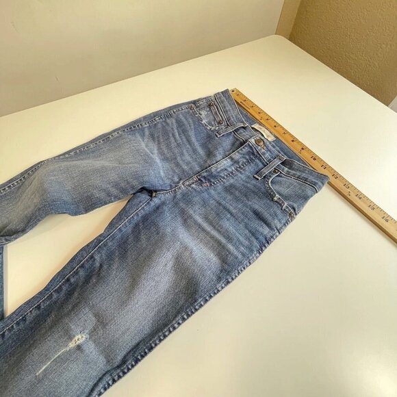 Madewell Womens 10" High Rise Skinny Jeans Blue 24 Step Hem Edition Distressed - Picture 10 of 13